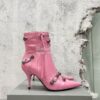 Replica Balenciaga Cagole 90mm Boot Arena lambskin 694395 white 11