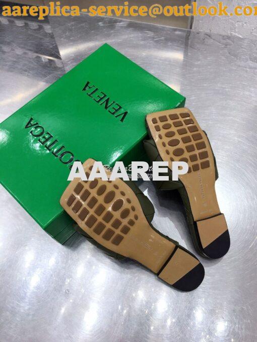 Replica Bottega Veneta BV Lido Flat Sandals 608853 Khaki 8