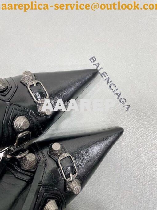 Replica Balenciaga Cagole 90mm Boot Arena lambskin 694395 Black 7