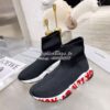 Replica Balenciaga Men Female Speed Graffiti Sneaker 645334 Black Pink 9