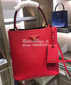 Replica Prada Double Medium Saffiano Leather Bag 1ba212 Red