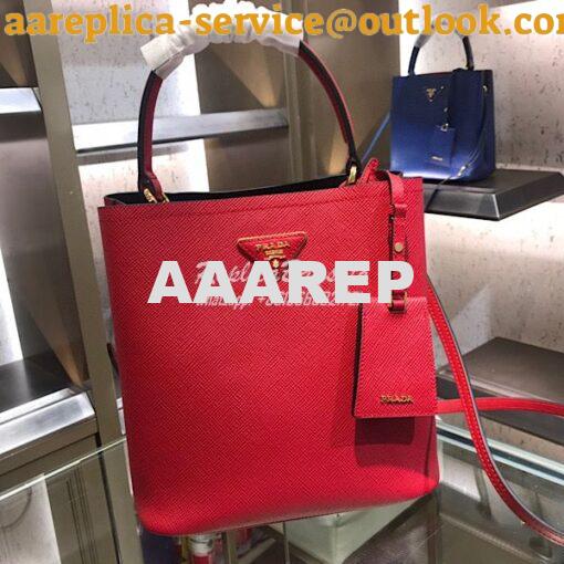 Replica Prada Double Medium Saffiano Leather Bag 1ba212 Red