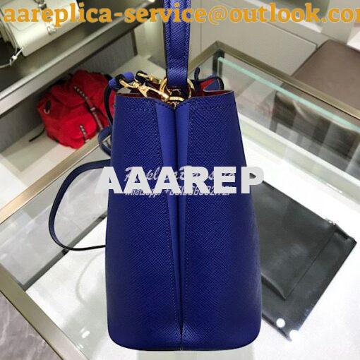 Replica Prada Double Medium Saffiano Leather Bag 1ba212 Blue 5