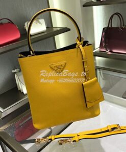 Replica Prada Double Medium Saffiano Leather Bag 1ba212 Yellow