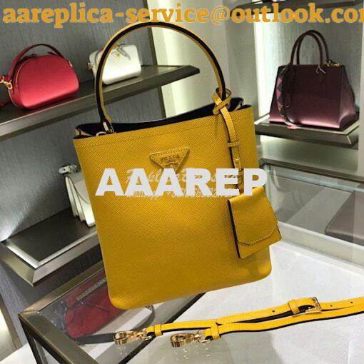 Replica Prada Double Medium Saffiano Leather Bag 1ba212 Yellow