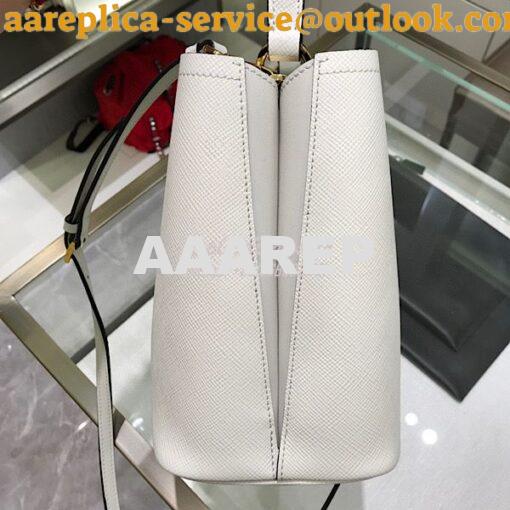 Replica Prada Double Medium Saffiano Leather Bag 1ba212 White 5