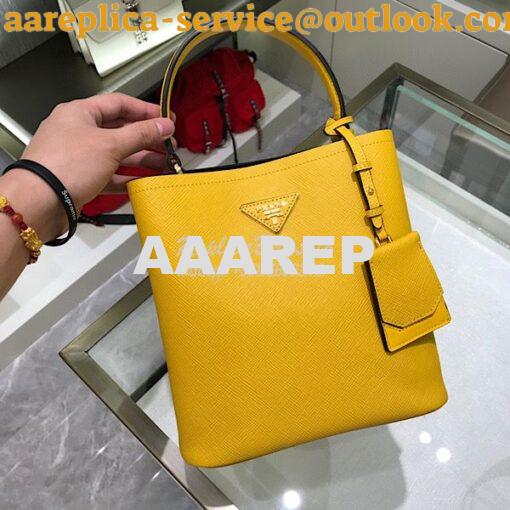 Replica Prada Double Medium Saffiano Leather Bag 1ba212 Yellow 2