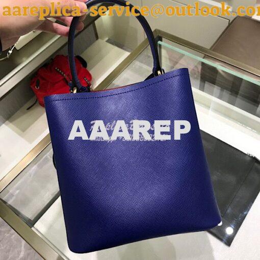 Replica Prada Double Medium Saffiano Leather Bag 1ba212 Blue 8