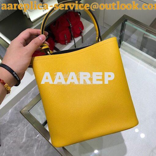 Replica Prada Double Medium Saffiano Leather Bag 1ba212 Yellow 3