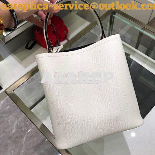 Replica Prada Double Medium Saffiano Leather Bag 1ba212 White 9