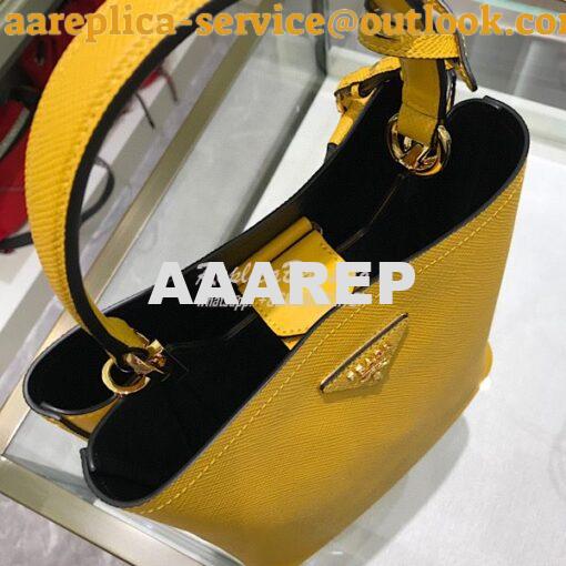 Replica Prada Double Medium Saffiano Leather Bag 1ba212 Yellow 7