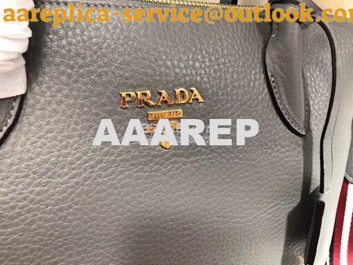 Replica Prada Daino Leather Tote Bag 1BA157 Grey 7