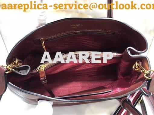 Replica Prada Daino Leather Tote Bag 1BA157 Burgundy 12