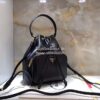 Replica Prada Leather bucket bag 1bh038 White 11