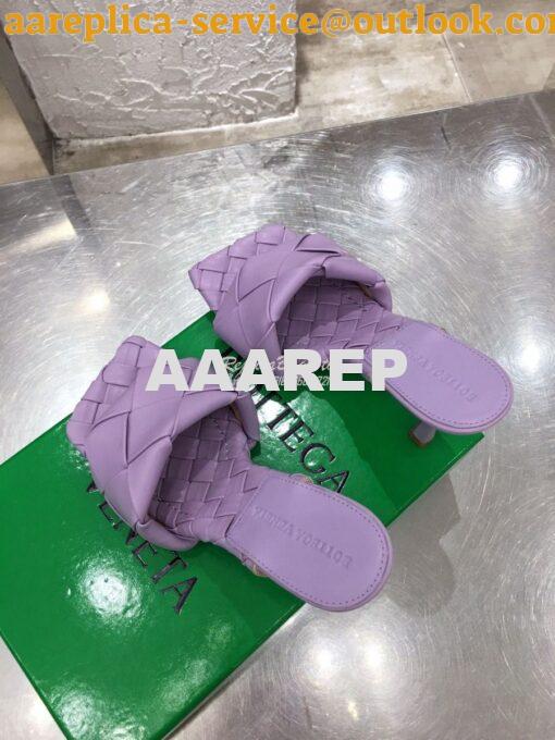 Replica Bottega Veneta BV Lido Sandals Heel 608854 Lavender 3