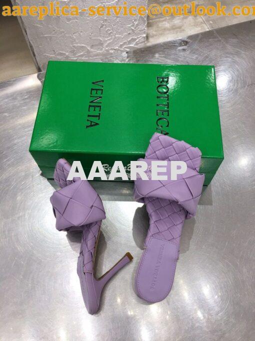 Replica Bottega Veneta BV Lido Sandals Heel 608854 Lavender 4