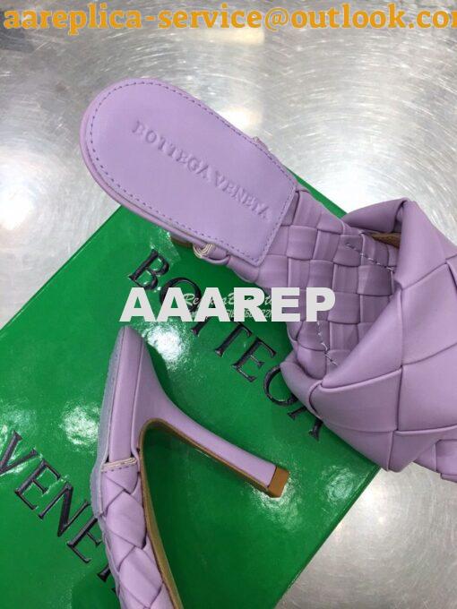 Replica Bottega Veneta BV Lido Sandals Heel 608854 Lavender 7