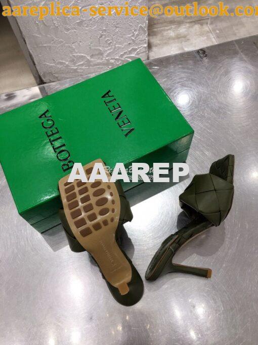 Replica Bottega Veneta BV Lido Sandals Heel 608854 Khaki 8