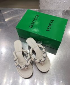 Replica Bottega Veneta BV Dot Sandals 659002 White