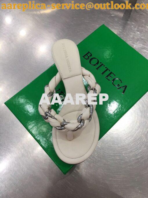 Replica Bottega Veneta BV Dot Sandals 659002 White 2