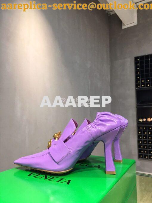 Replica Bottega Veneta BV Madame Pumps 651359 Purple 3