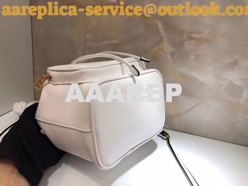 Replica Prada Leather bucket bag 1bh038 White 8