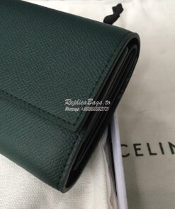 Replica Celine Small Trifold Wallet In Grained Calfskin 10B573 Amazone 2