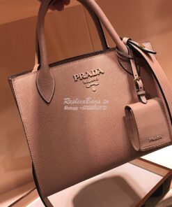 Replica Prada Monochrome Saffiano leather bag 1ba156 Powder Pink 2