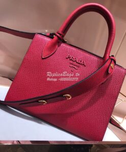 Replica Prada Monochrome Saffiano leather bag 1ba156 Red