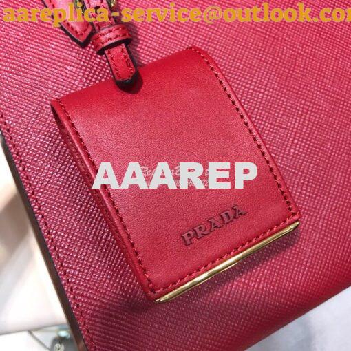 Replica Prada Monochrome Saffiano leather bag 1ba156 Red 5