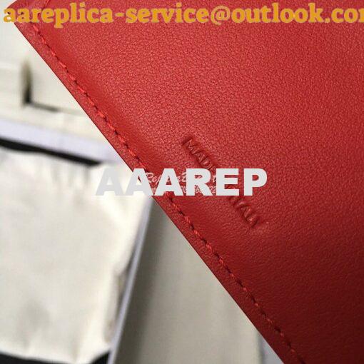 Replica Celine Small Trifold Wallet In Grained Calfskin 10B573 Red 6