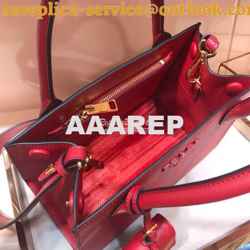 Replica Prada Monochrome Saffiano leather bag 1ba156 Red 6