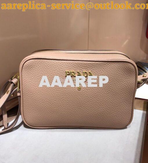 Replica Prada Calf Leather Shoulder Camera Bag 1bh082 Nude