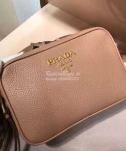 Replica Prada Calf Leather Shoulder Camera Bag 1bh082 Nude 2