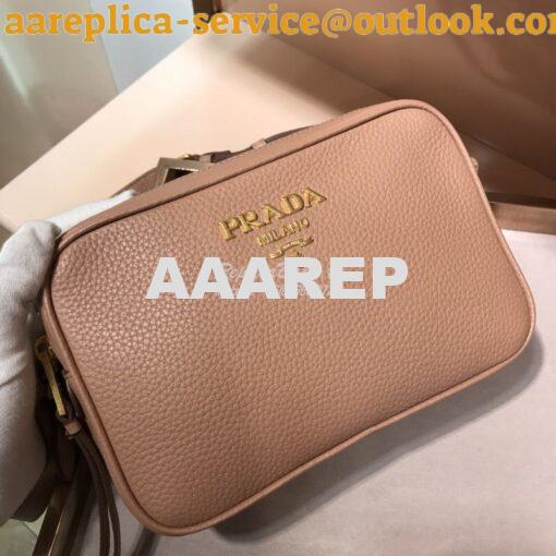 Replica Prada Calf Leather Shoulder Camera Bag 1bh082 Nude 2