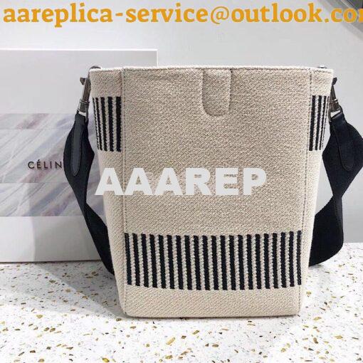 Replica  Celine Small Seau Sangle bag in Textured Canvas 5