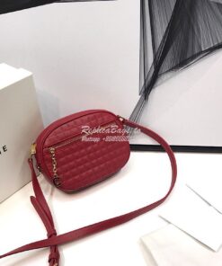 Replica Celine Small C Charm Bag In Quilted Calfskin 188363 Red