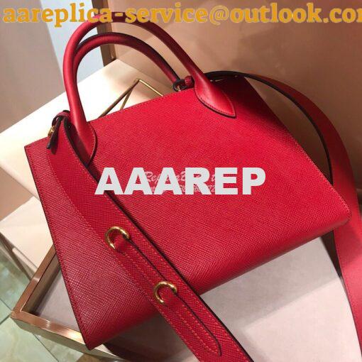 Replica Prada Monochrome Saffiano leather bag 1ba156 Red 8