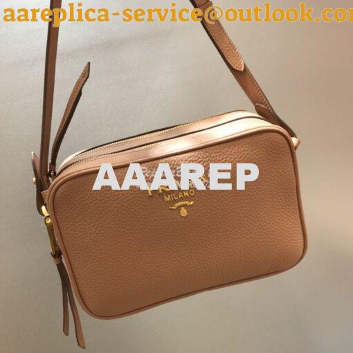 Replica Prada Calf Leather Shoulder Camera Bag 1bh082 Nude 4