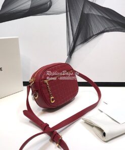 Replica Celine Small C Charm Bag In Quilted Calfskin 188363 Red 2