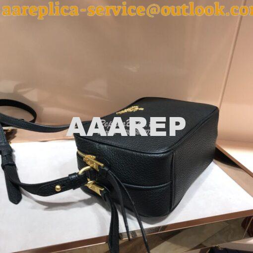 Replica Prada Calf Leather Shoulder Camera Bag 1bh082 Black 9