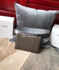 Replica Celine C Charm Pouch In Quilted Calfskin 10B813 Khaki 2