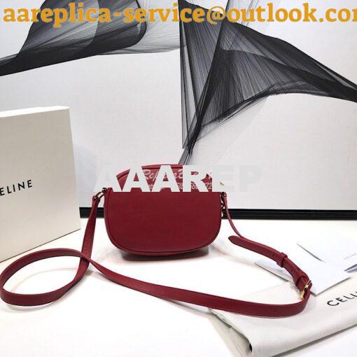 Replica Celine Small C Charm Bag In Quilted Calfskin 188363 Red 8