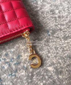 Replica Celine C Charm Pouch In Quilted Calfskin 10B813 Red 2