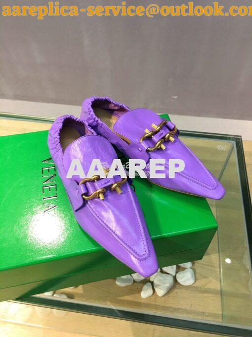 Replica Bottega Veneta BV Madame Loafers 651352 Purple 2