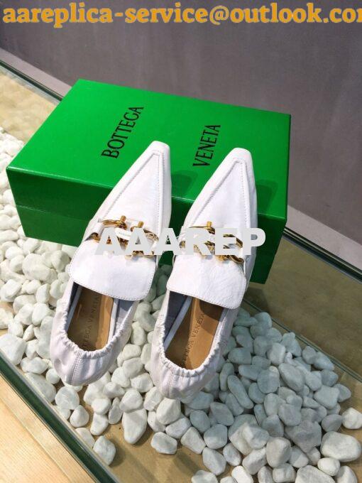 Replica Bottega Veneta BV Madame Loafers 651352 White 5