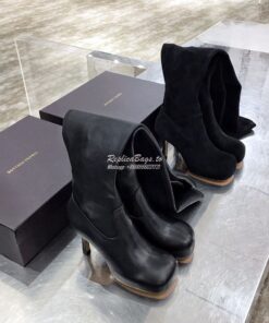 Replica Bottega Veneta BV The Bold High Boots 631934 Black Suede