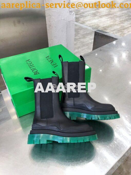 Replica Bottega Veneta BV Tire Boots 630297 Black Green 3