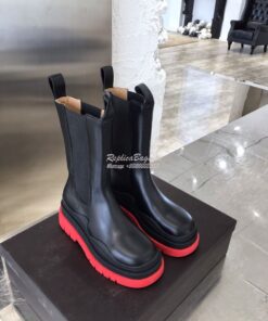 Replica Bottega Veneta BV Tire Boots 630297 Black Red