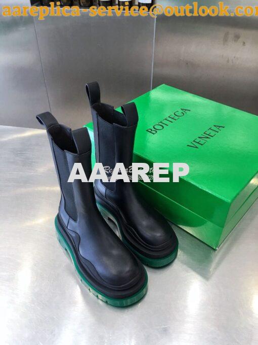 Replica Bottega Veneta BV Tire Boots 630297 Black Green 5